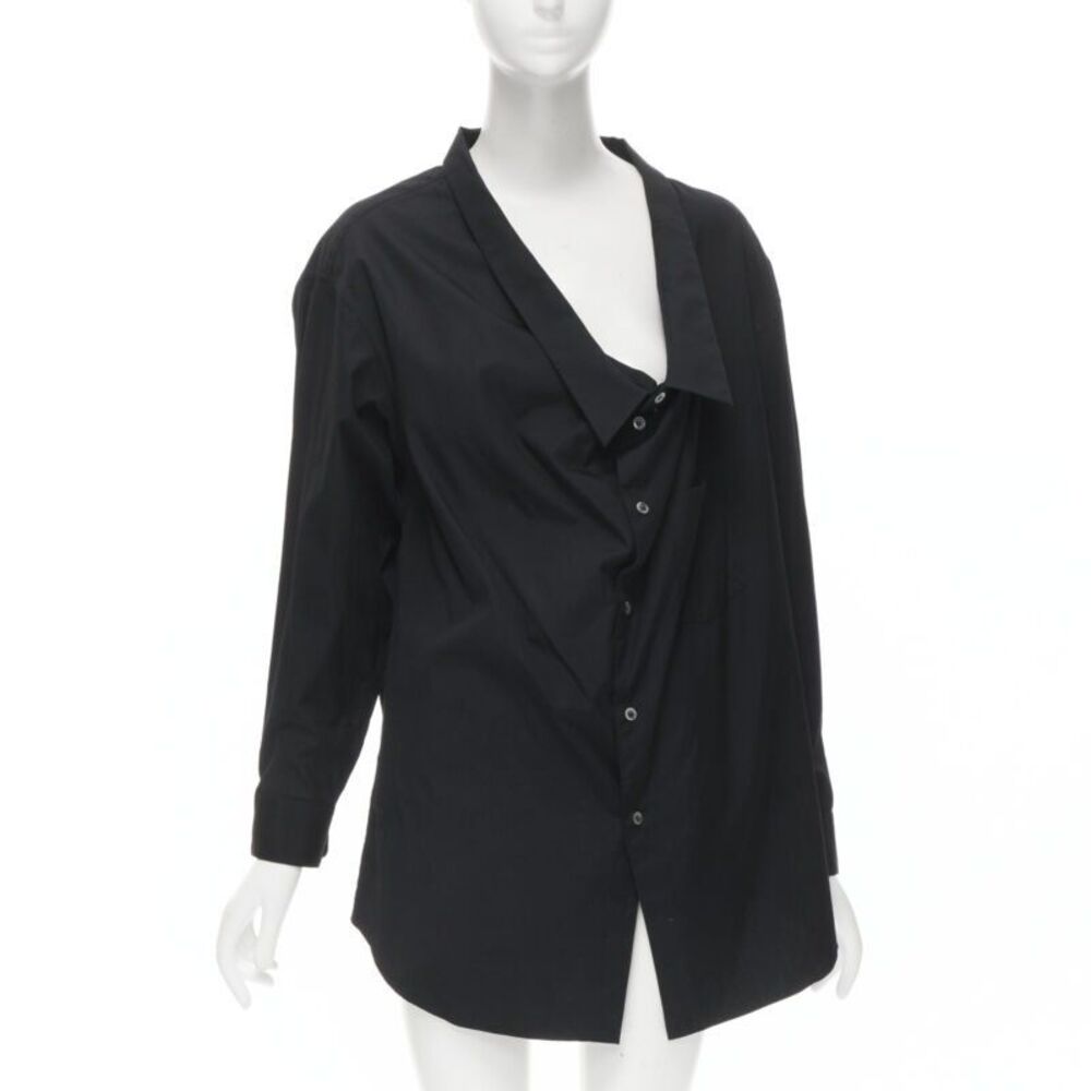 Comme des Garcons asymmetric scoop collar oversized shirt